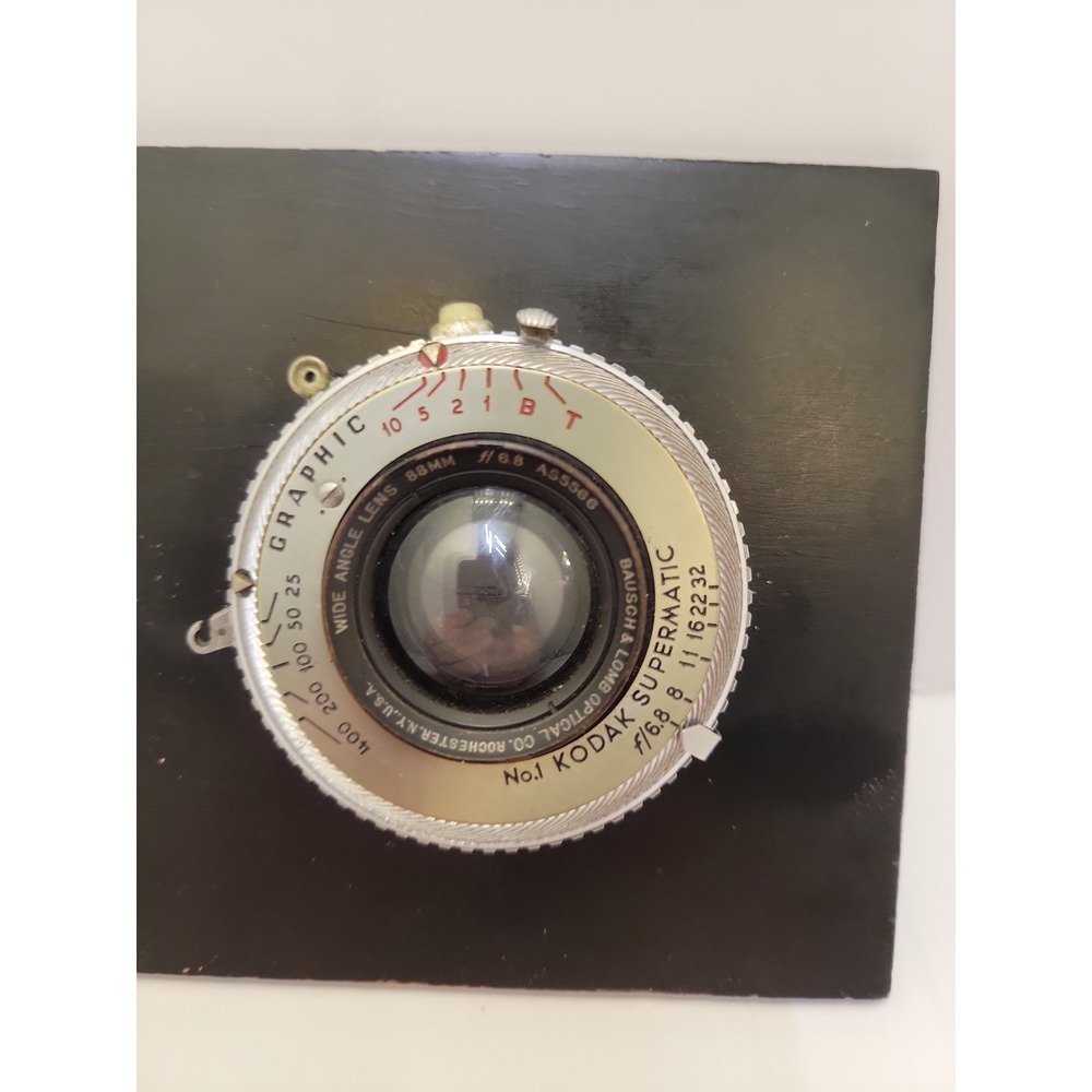 Kodak 88mm f/6.8 Graphic No. 1 Supermatic Bausch & Lomb Wide Angle Lens